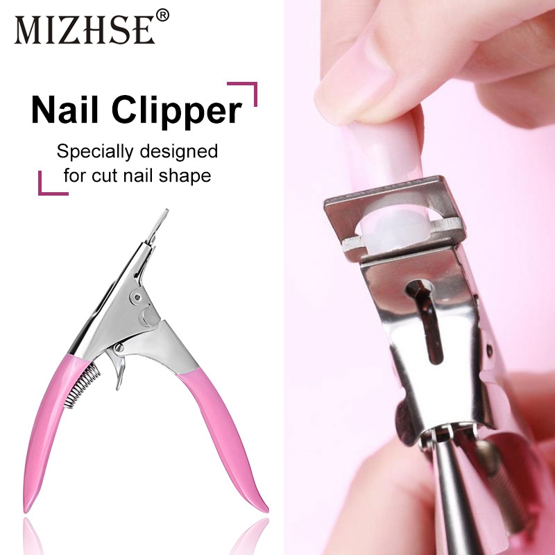 Mizhse 1Pc Professionele Manicure Rvs Nagelknipper Acryl Gel Tips Valse Nail Tips Edge Nagel Snijden Trimmer