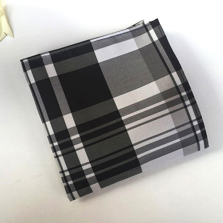 Classy Paisley Plaid Check Mens Silk Handkerchiefs Red Gray Blue Black Yellow Men Wedding Pocket Square: GZ-08