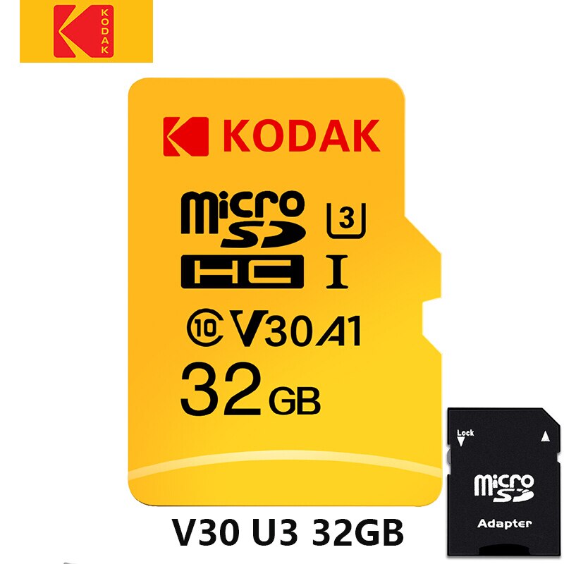 Kodak – carte mémoire micro sd, 100 mo/s, 128 go/32 go/64 go, Ultra TF, classe 10, V30, U3, pour appareil photo et téléphone macbook: U3 32GB