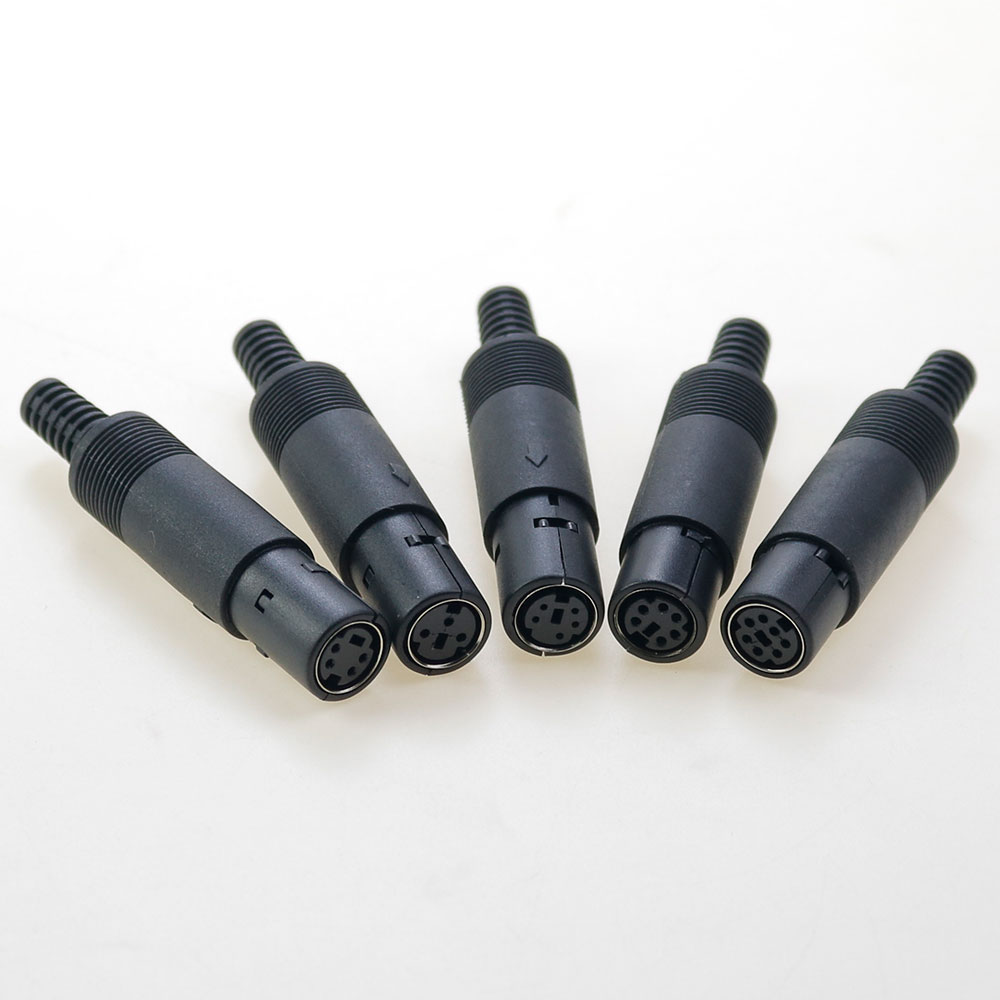 Mini enchufe DIN de 3/4/5/6/7 Pines, conector hembra de montaje para Cable de soldadura de 3 a 7 pines, Terminal S, PS2, 1 piezas