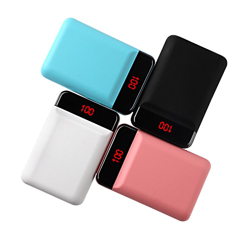 Batería externa portátil para teléfono móvil, 6000MAH, 8000MAH, 12000MAH, pantalla Digital, salida USB Dual