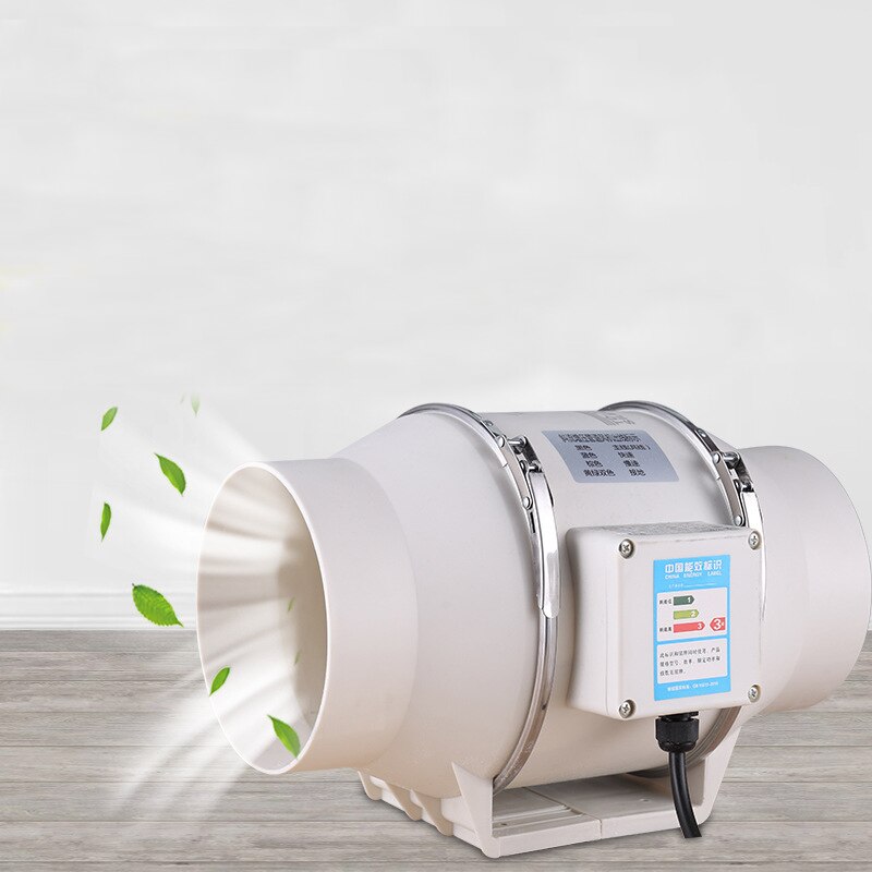 4 inch 220V Exhaust Fan Home Silent Inline Pipe Duct Fan Bathroom Extractor Ventilation Kitchen Toilet Wall Air Clean Ventilator