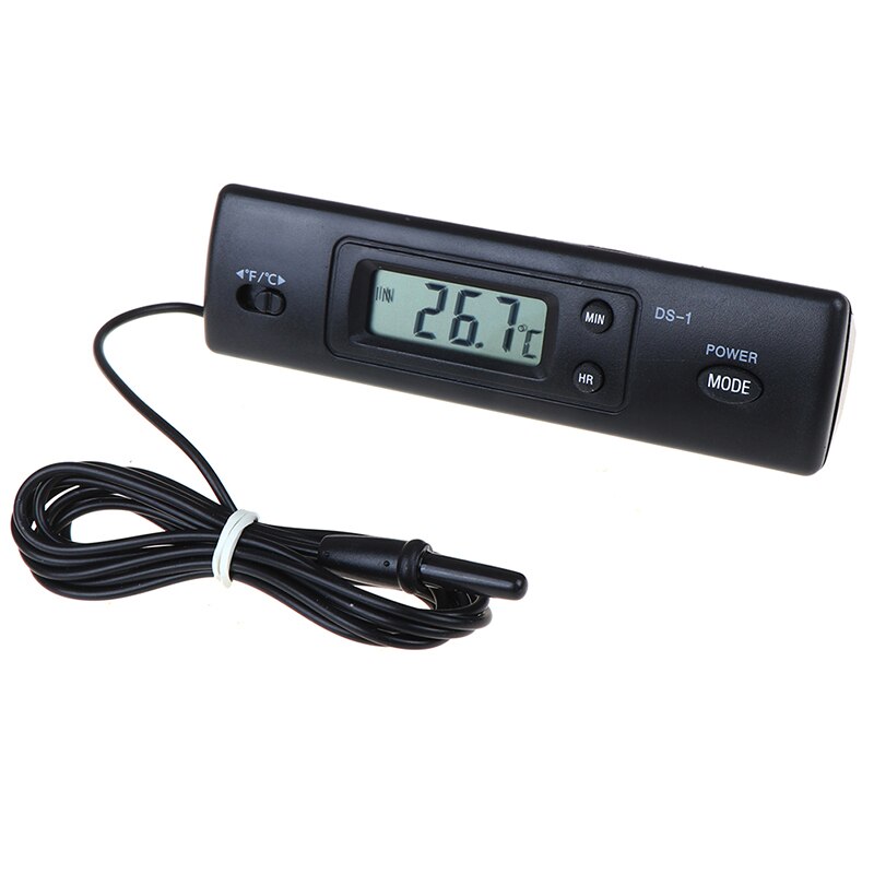 Auto bil inne termometer m/sensor for a/c digital lcd display