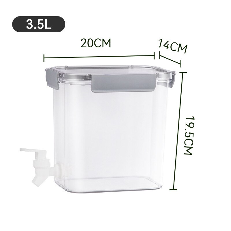 Cold Water Jug With Tap Water Beverage Dispenser Fruit Teapot Tank Refrigerator Plastic Kettle Pot Cold Water Jug For Lemonade: A6