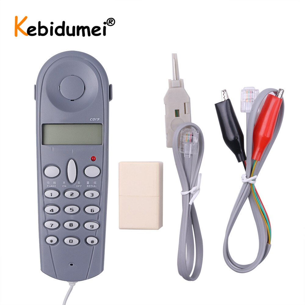 Kebidu Lineman Tool Telephone Butt Test Tester Phone Network Cable Set Device C019 Check FOR Telephone Line Fault