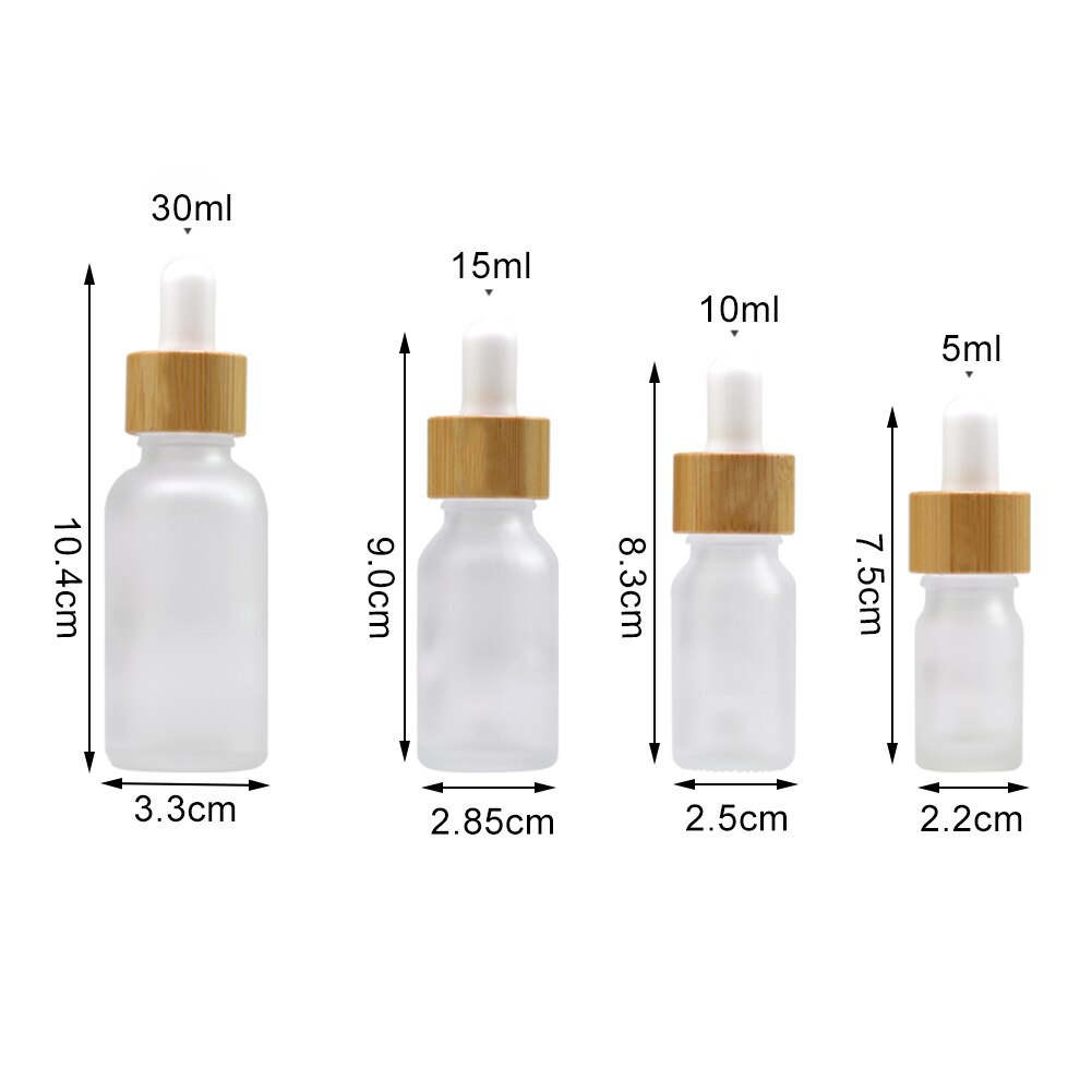 5/10/15/30 ml glas flytande reagens pipettflaska klara glasflaskor ögondroppar aromaterapi förvaringsburkflaskor