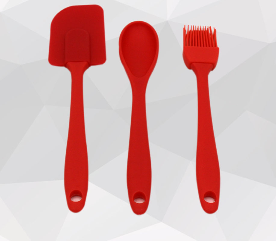 3Pcs Grote En Kleine Siliconen Cake Deeg Schraper Mengen Batter Schraper Borstel Boter Mixer Cake Borstels Keukengerei Bakken Tool