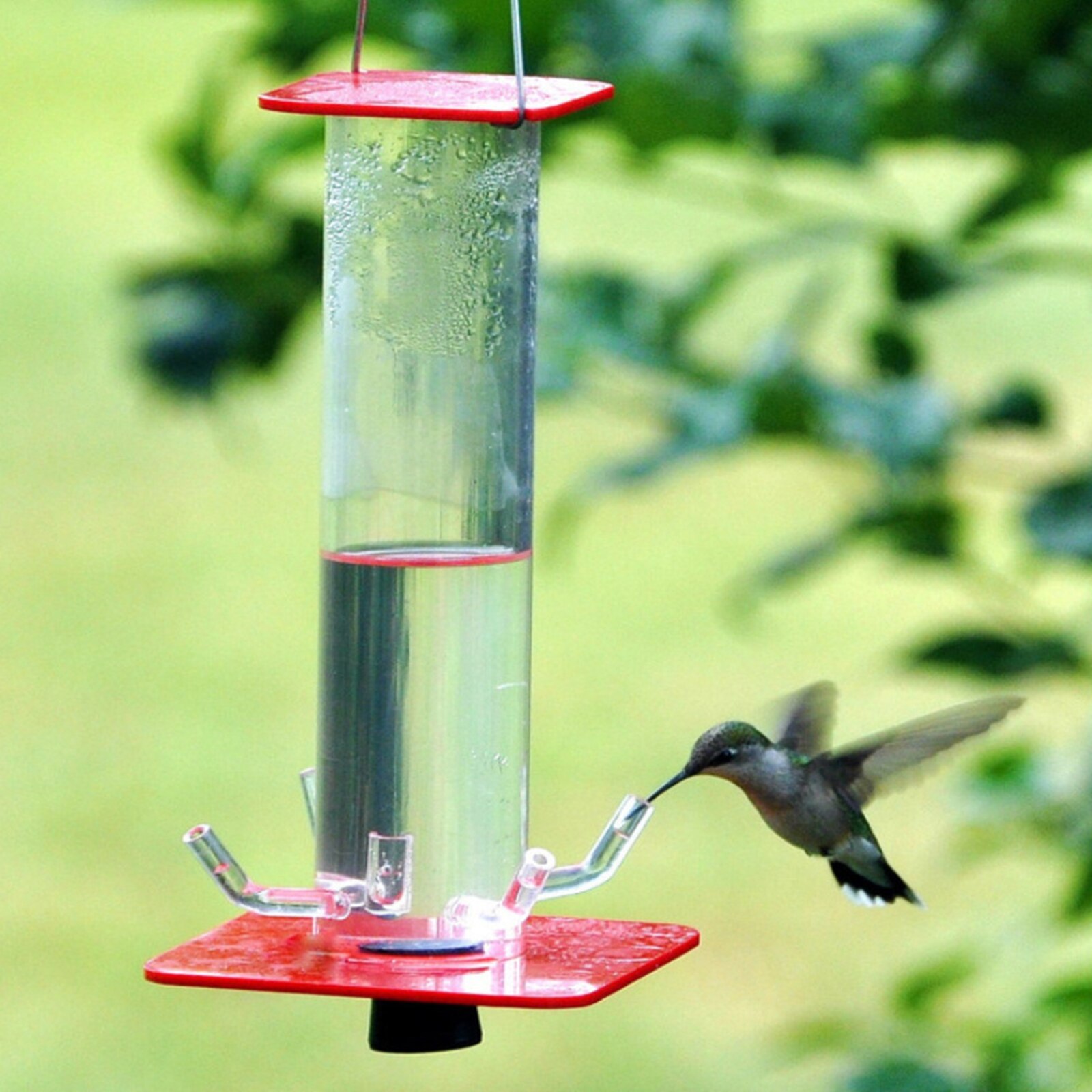 Hummingbird Feeder Hanging Outside, Hummingbird Feeding Station with Hanging Hook , 5 Feeding Ports for Outdoors