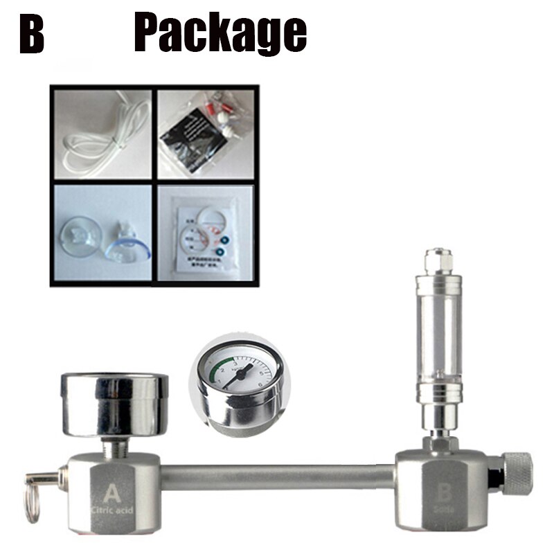 Akvarium  co2 regulatorsystem sett  co2 diffusorgenerator med ventilboble forstøver solenoid fisketank karbondioksid til planter: B