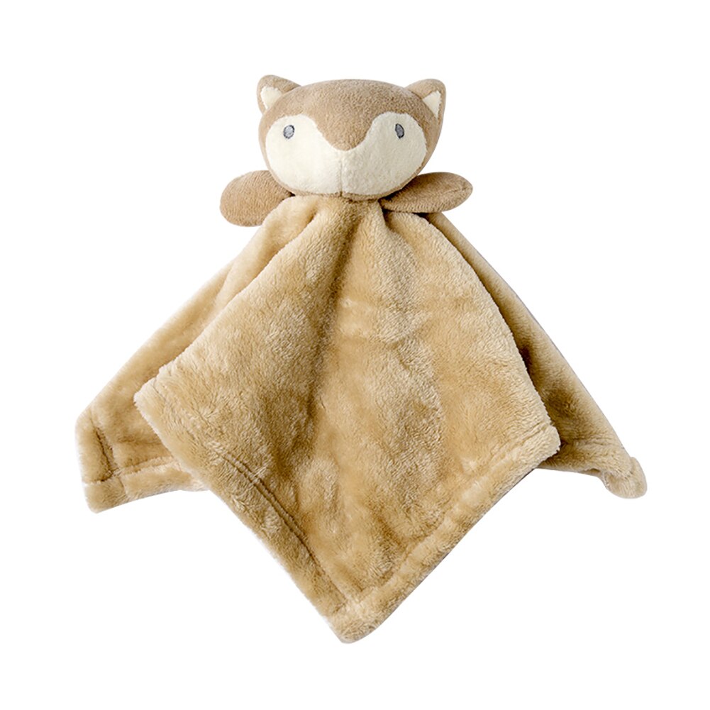 Vit sammet kanin lugnande docka supermjuk baby enfärgad lugnande handduk kan nås babyfiltar för babybruk: A4