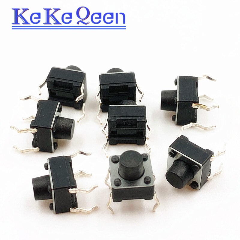 10pcs-100PCS Push Button Switches 6*6*6MM 6mm*6mm*6mm DIP-4 Tactile Switches Push Button Tact Switch 6x6x6mm Micro Switch