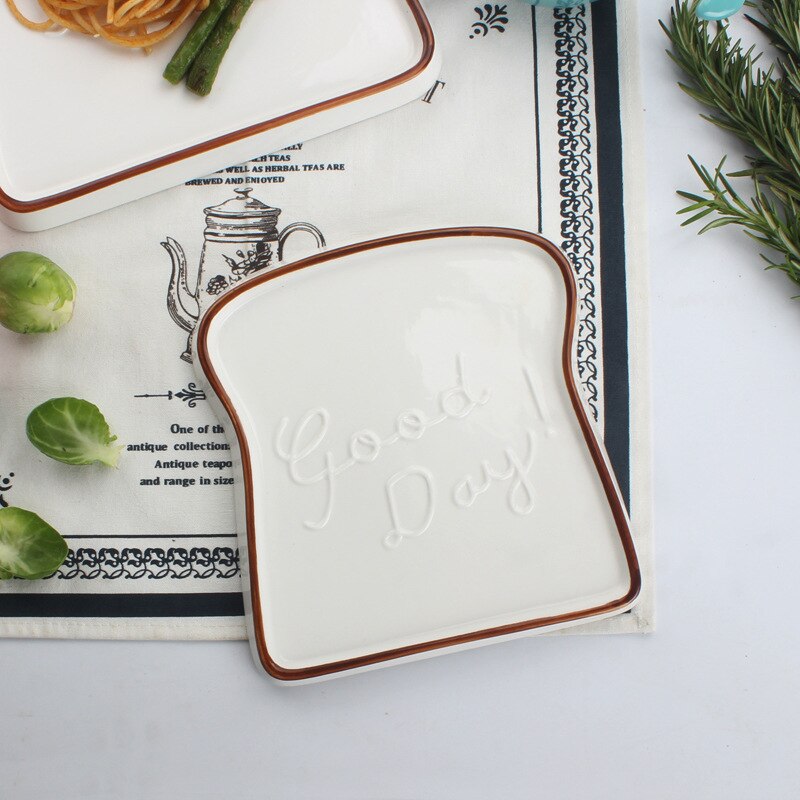 Płyta ceramiczna taca robić posiłków półmisek na owoce porcelanowe naczynie tosty kształt Assiette płaskie kreskówka projekt deser danie pojemnik na jedzenie 1 sztuk