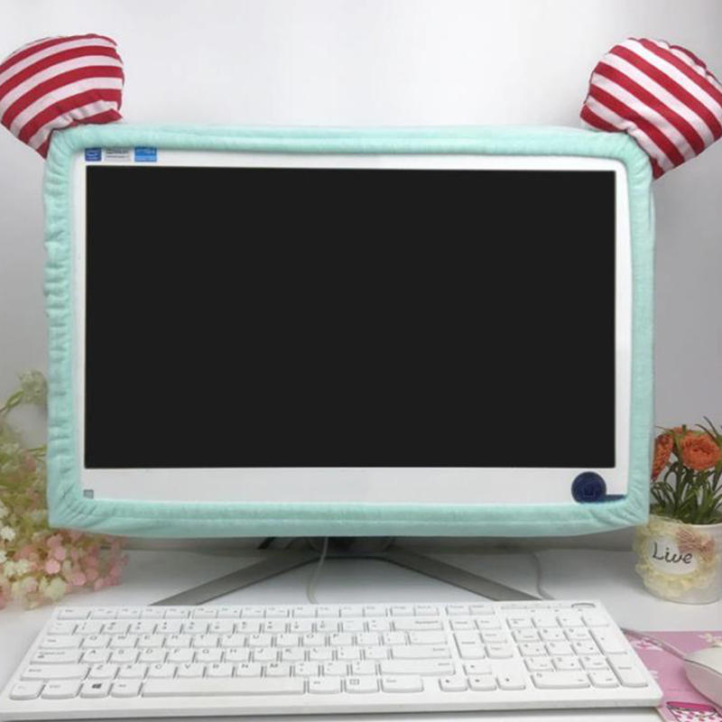 Cute Dust-proof Computer Surrounding Notebook Monitor Decorative Cover Protective Cover: BL