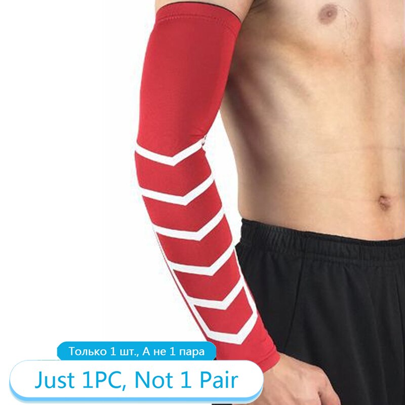 Outdoor Sports Cycling Sleeves, Sun Protection, Anti-ultraviolet Cooling, Arm Guards, Fitness Running Basketball Ice Silk Gloves: 1Piece-Red / M(Within 60 KG)