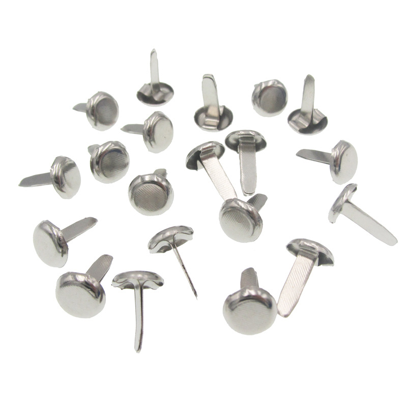 100 st 5.5 x 11mm runda metallbrickor scrapbooking tillbehör hantverk utsmyckningar fäste för skor dekoration