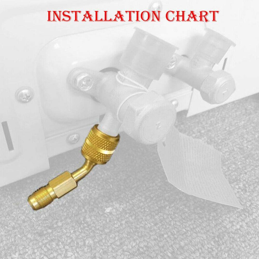 Para aire acondicionado automático R410A R22 R32 adaptador de cabeza móvil 1/4 adaptador x refrigerador aire W rosca SAE herramienta M acondicionado J8F4