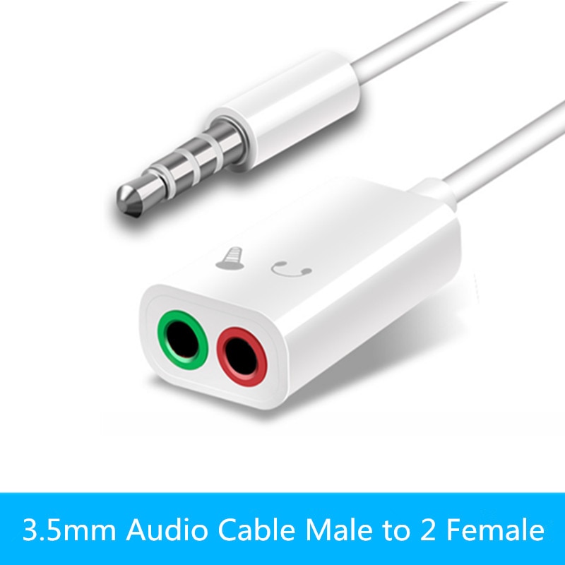 Oortelefoon Verlengkabel Jack 3.5mm Audio Kabel Male naar 2 Vrouwelijke Aux kabel Hoofdtelefoon Splitter voor iPhone Samsung PC 17 cm