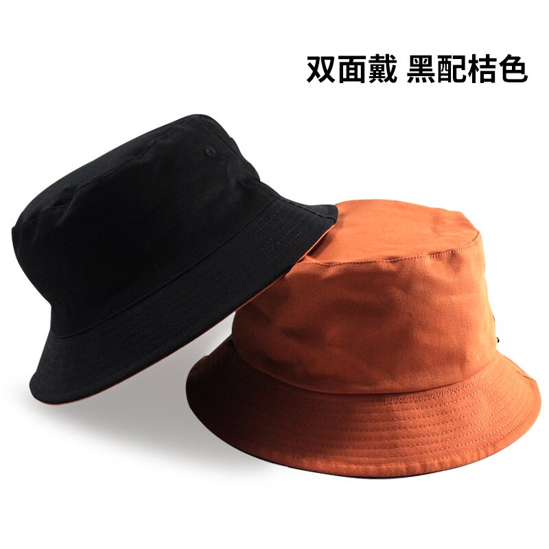 Stort huvud man stor storlek boonie hatt kvinnor camping fiskehatt strand panama keps plus storlek bucket hattar 57-60cm 60-62cm 62-64cm: Orange / 60-62cm