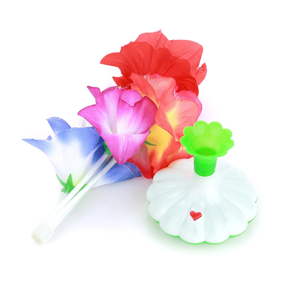 Fibre optique lampe fibre lampe à LED fibre fleur lumière belle colorée en plastique Kapok Vase noël maison Bouquet chambre fibre optique