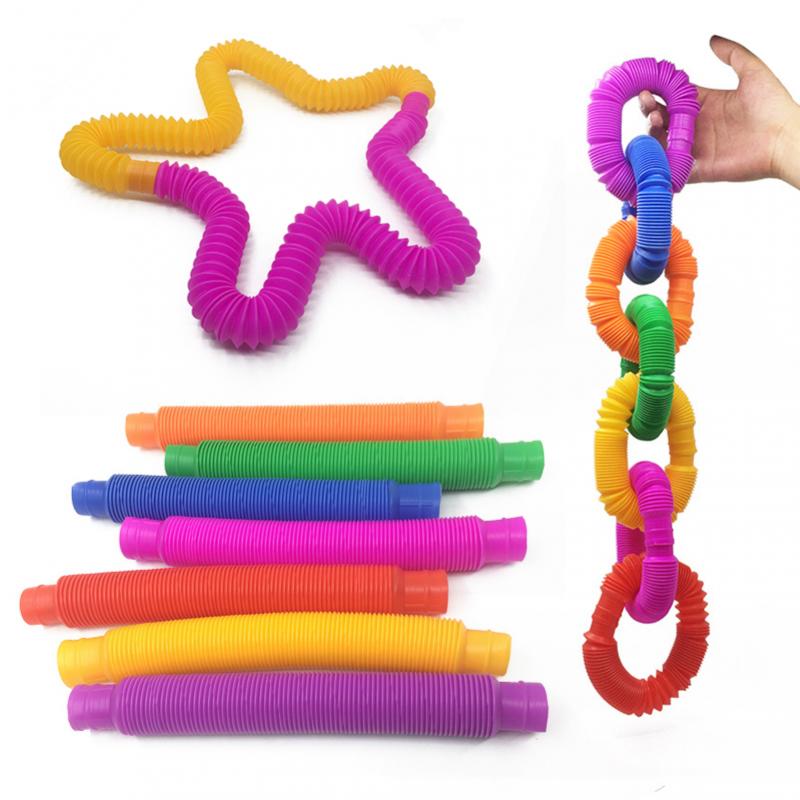 1Pcs Zacht Plastic Noodle Elastische Touw Speelgoed Stretch String Decompressie Speelgoed Elastische String Fidget Relief Stress Vent Speelgoed