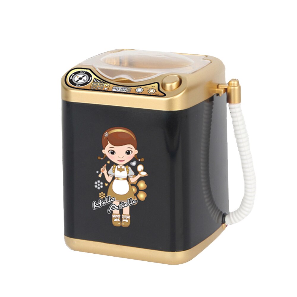 Mini Simulation fille jouer semblant électrique mignon poudre cosmétique bouffée Machine à laver pinceaux de maquillage nettoyant rondelle outil: 05