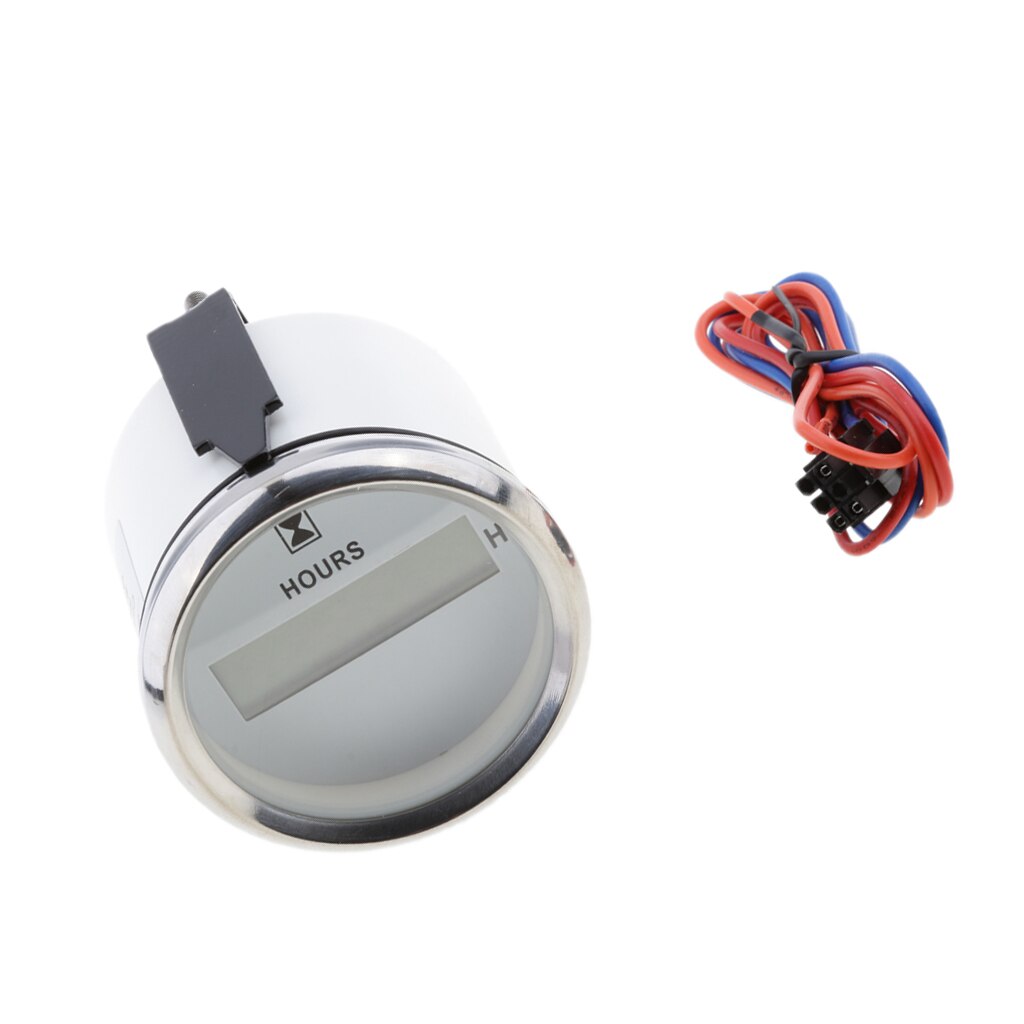 Medidor redondo de 12v y 24v CC, medidor de horas para motor de barco marino, motocicleta
