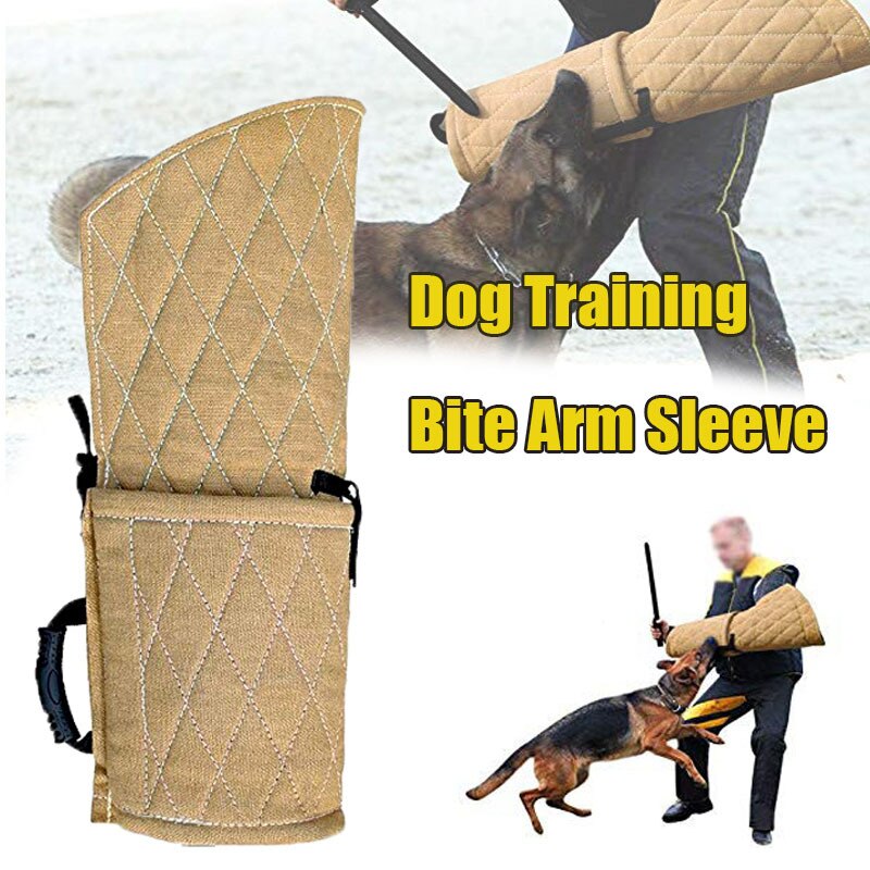 Manga de mordida para mascotas, entrenamiento para perros, trabajo policial, equipo de agilidad de entrenamiento para perros, instalaciones, juegos de protección para brazos, suministros de piezas