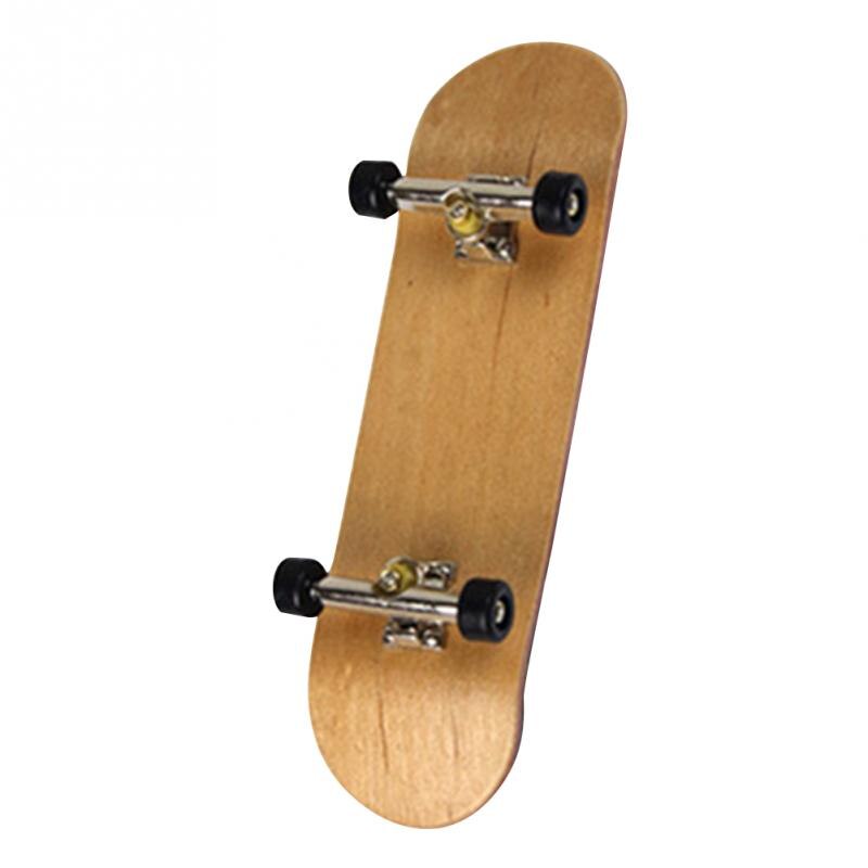 Træ fingerboard finger skateboard træ basic fingerboards med lejer hjul skum tape sæt finger skateboards: Balck