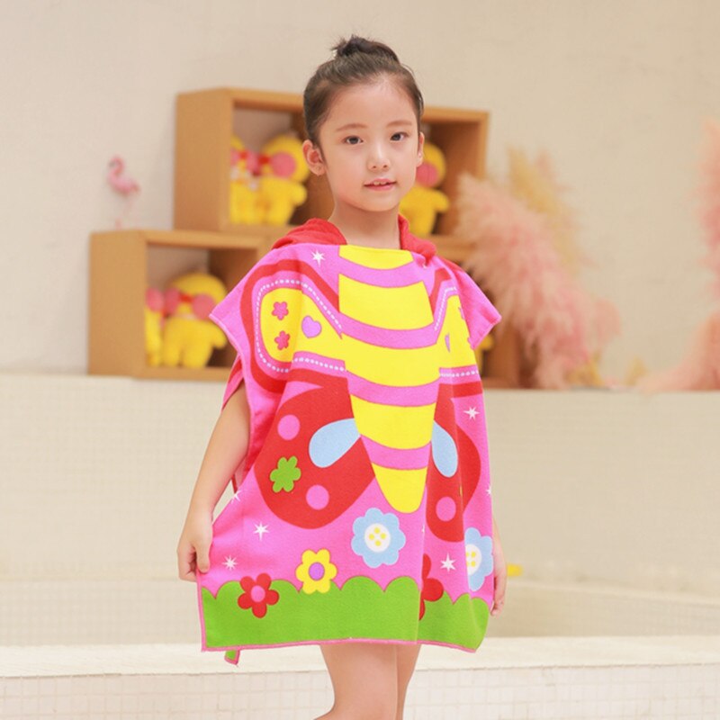 Handtuch Poncho für freundlicher Mikrofaser Bademantel freundlicher Surfen Schwimmbad Strand Ändern Kleid Mädchen Jungen Schnell Trocken Baden Schwimmen Handtücher: 13