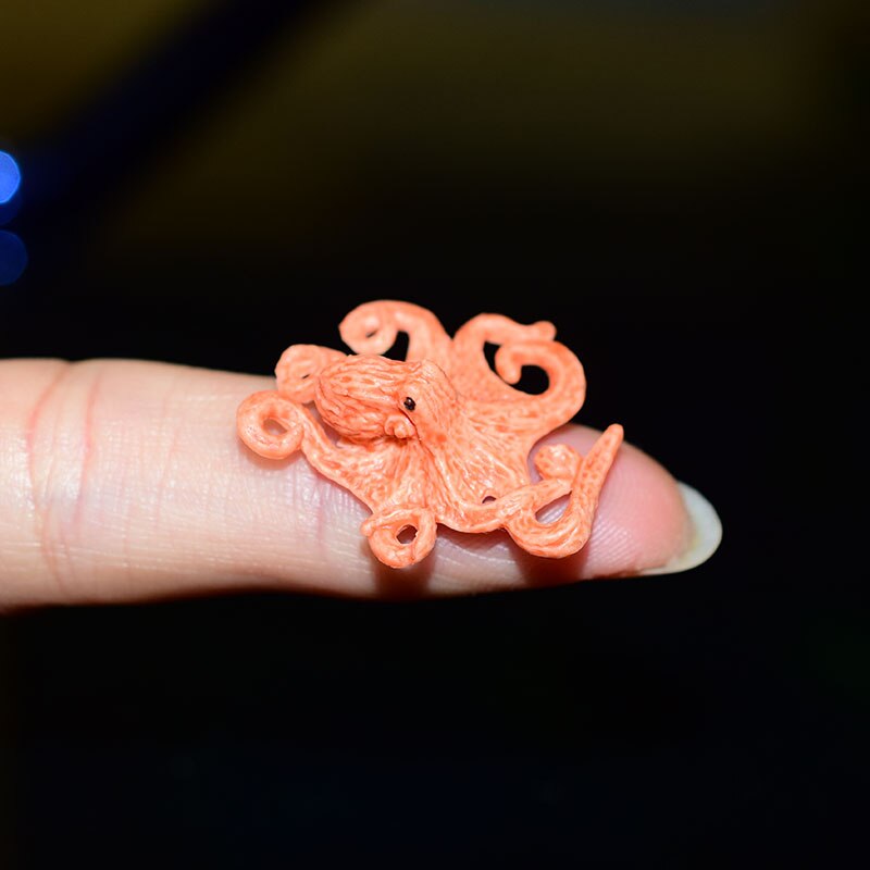 Miniatuur Oceanen Diermodel Schildpad Alligator Walvis Haai Dolfijn Pinguïn Clownfish Kikker Zee Wereld Mini Figurine Decor Speelgoed: octopus