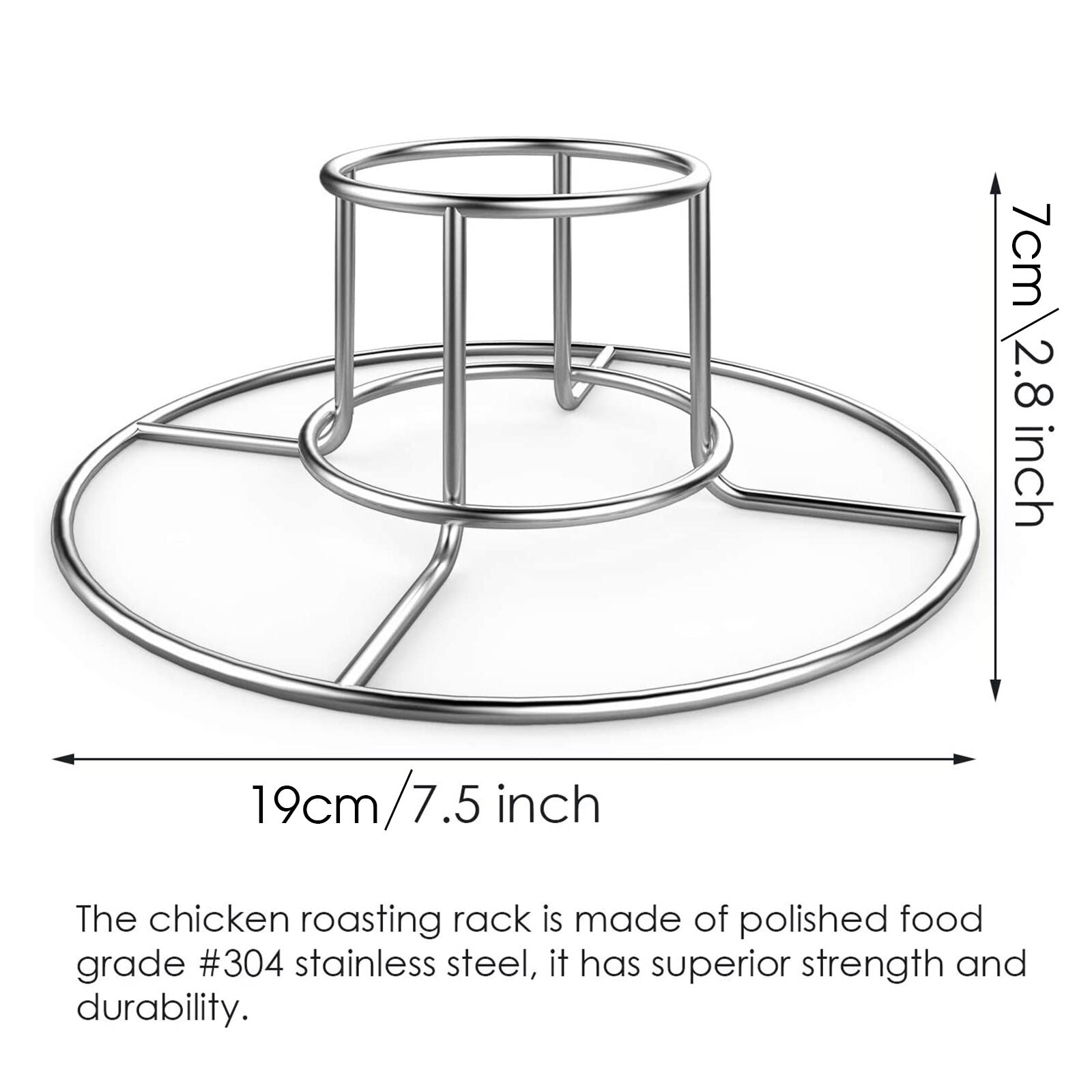 Kip Grill Stand Rvs Bbq Roosteren Houder Bier Kan Kip Rack Voor Indoor Outdoor Camping Picknick Grill Accessoire: Default Title