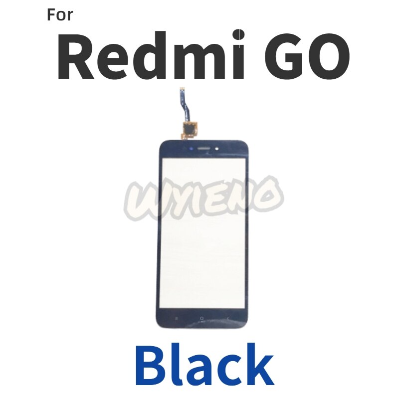 Capteur noir pour Xiaomi Redmi Go écran tactile numériseur verre capteur panneau touchpad écran tactile + suivi: black for redmi go