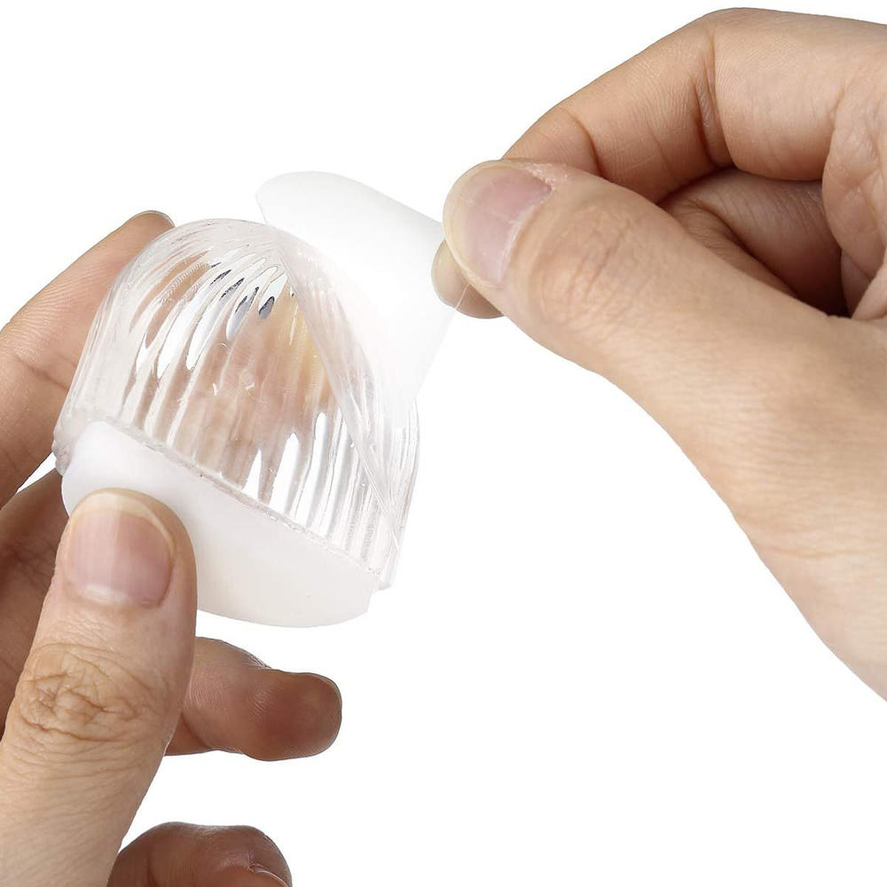 1Pcs Acryl Deurstopper Geen Behoefte Punch Transparante Zelfklevende Deur Houder Deur Stop Voor Home Office Beschermen Muren en Meubels: WHITE