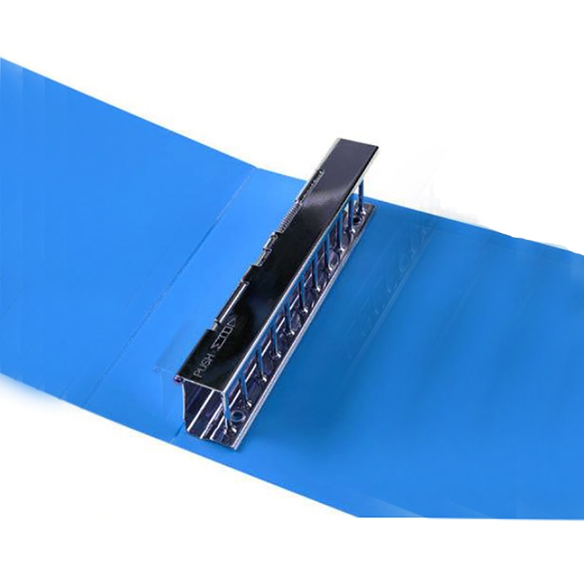 A5 PP Simple azul/negro de gran capacidad de 11 agujeros de acero inoxidable de la Oficina del ordenador archivo billete Clip, papel de almacenamiento de documentos Clip