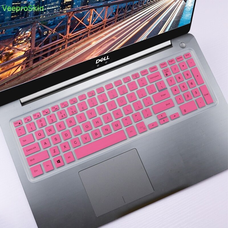 15.6 cal laptopy nakładka na klawiaturę do Dell Inspiron 15 3543 3550 3560 3570 3580 3590 3567 3576 5555 5565 5567 7557 5559 7559: pink
