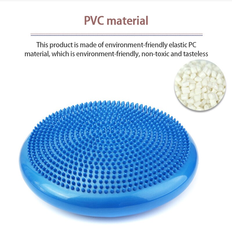 Inflatable Pvc Balance Cushion Balance Plate Thickened Explosion-proof Yoga Balance Ball Trainer 850g Yoga Massage Mat