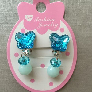 Koreaanse versie van de vrouwelijke kinderen sieraden zonder doorboord oor clip oorbellen baby prinses kristallen sieraden: CT024