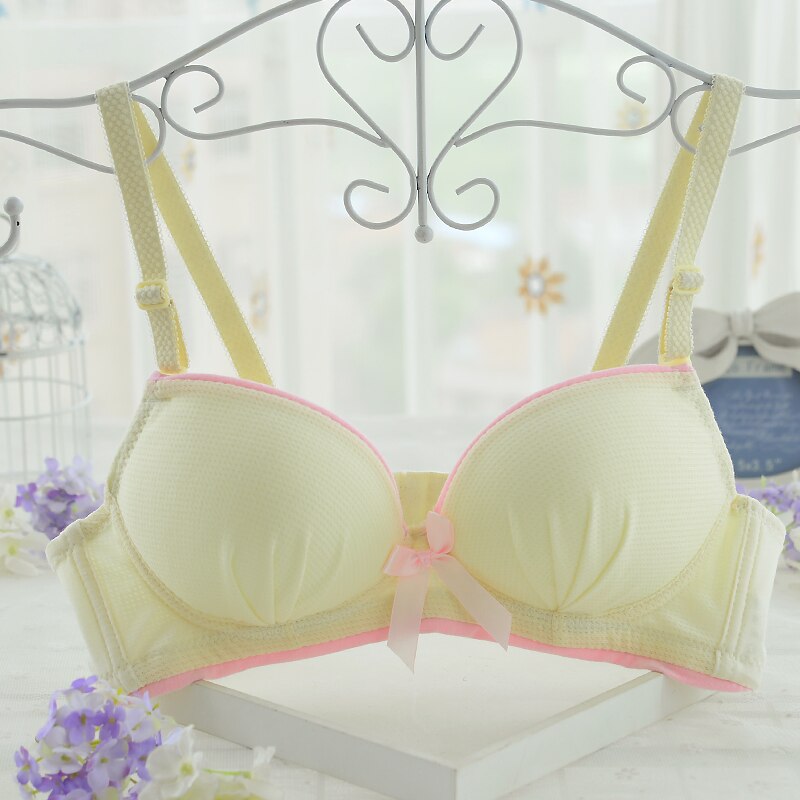 Famli Bras for teenagers training bra for kids Cute bow and comfortable Underwear for girls Made of cotton