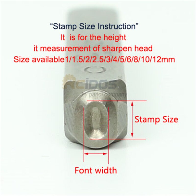 1/1.5/2/2.5/3/4mm siffror stanard stans stämpel stämplar, nummer (0-8) 9 st / låda