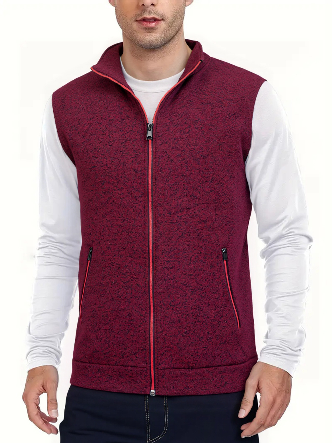 Herbst und Winter männer Reißverschluss Weste Jacke lässig warm Stehkragen Ärmellose Mäntel Männer Streetwear Jacke Weste Spitzen