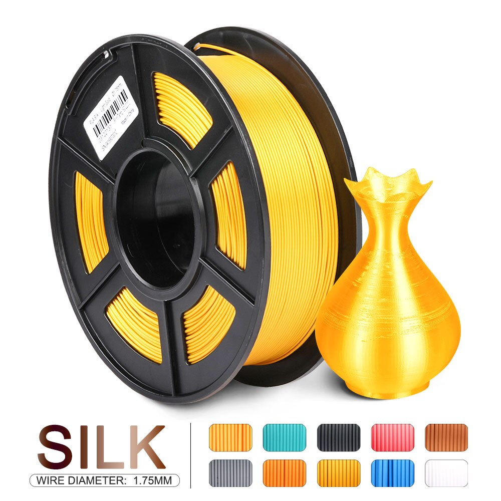 Zijde filament fuchsia zijde 1kg per rol 3d printer filament diy 3d anycubic print navullingen sublimatie uv hars sublimatie: Zijdelicht goud