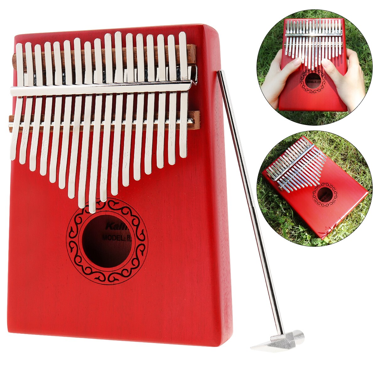 Thumb Piano 17 Keys Kalimba Thumb Piano Mbira Musical Instrument Keyboard Instruments Calimba Machine