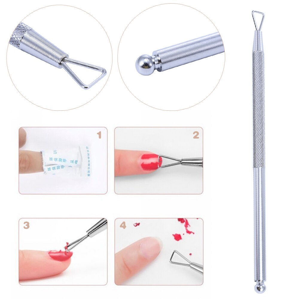 Women Double End Nail Art Wood Stick Cuticle Pusher Remover Pedicure Point Dotting Nail Art Tool Set