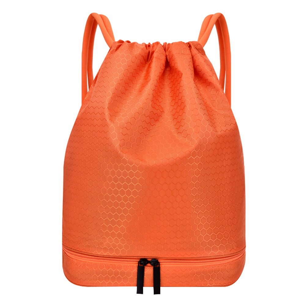 Nieuw Nat En Droog Trekkoord Rugzak Met Schoenendoos Waterdicht Grote Capaciteit Sport Fitness Tas: orange