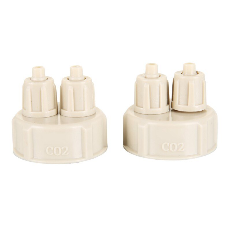 2pc CO2 Bottle Cap Aquarium Fish Tank DIY Air Diffuser Generator Quick Release Sealed Tube Tool Kit