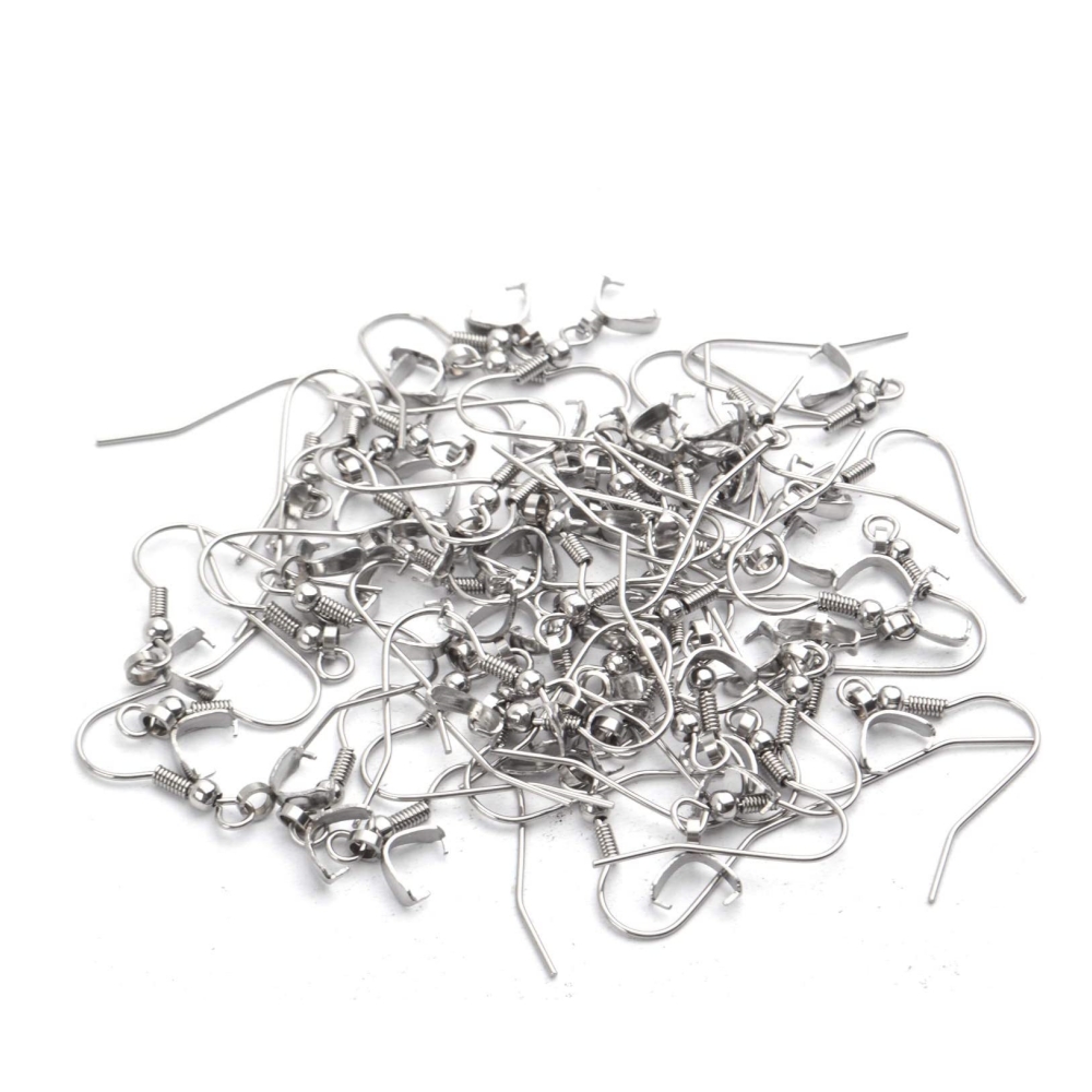 10/20pcs Stainless Steel French Earring Wires Fish Hook Pendant Clasp for DIY Jewelry Craft Making Supplies Accessories Handmade