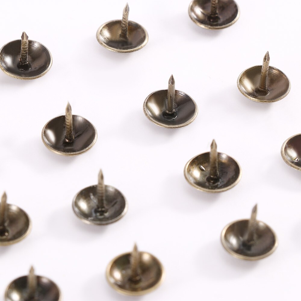 100Pcs/pack Bronze DIY Tacks Antique Decorative Box Sofa Push Pin 10x10mm Door Nail For Fasteners Hardware