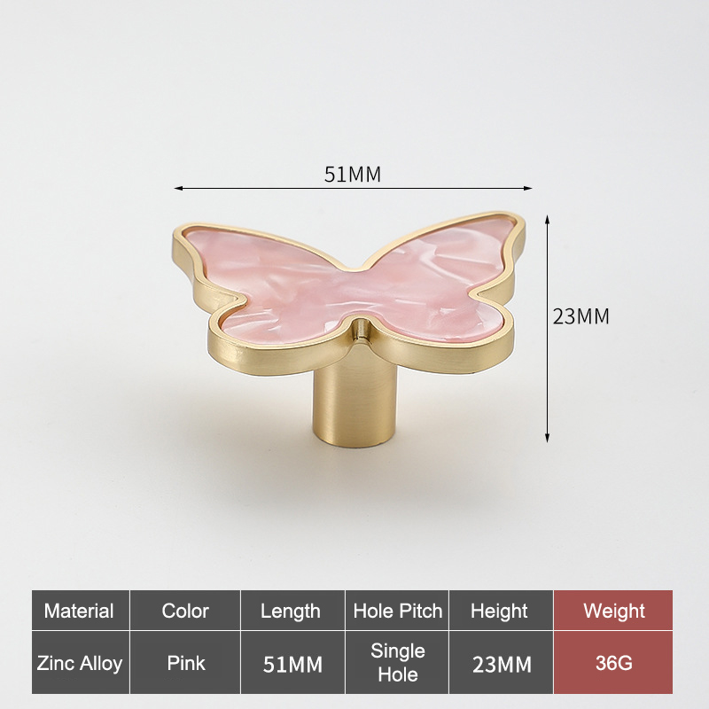 Manijas para cajones, muebles de armario, manijas de cocina para perilla de gabinete, puerta, cajón, muebles, manija en forma de mariposa: Negro / oro