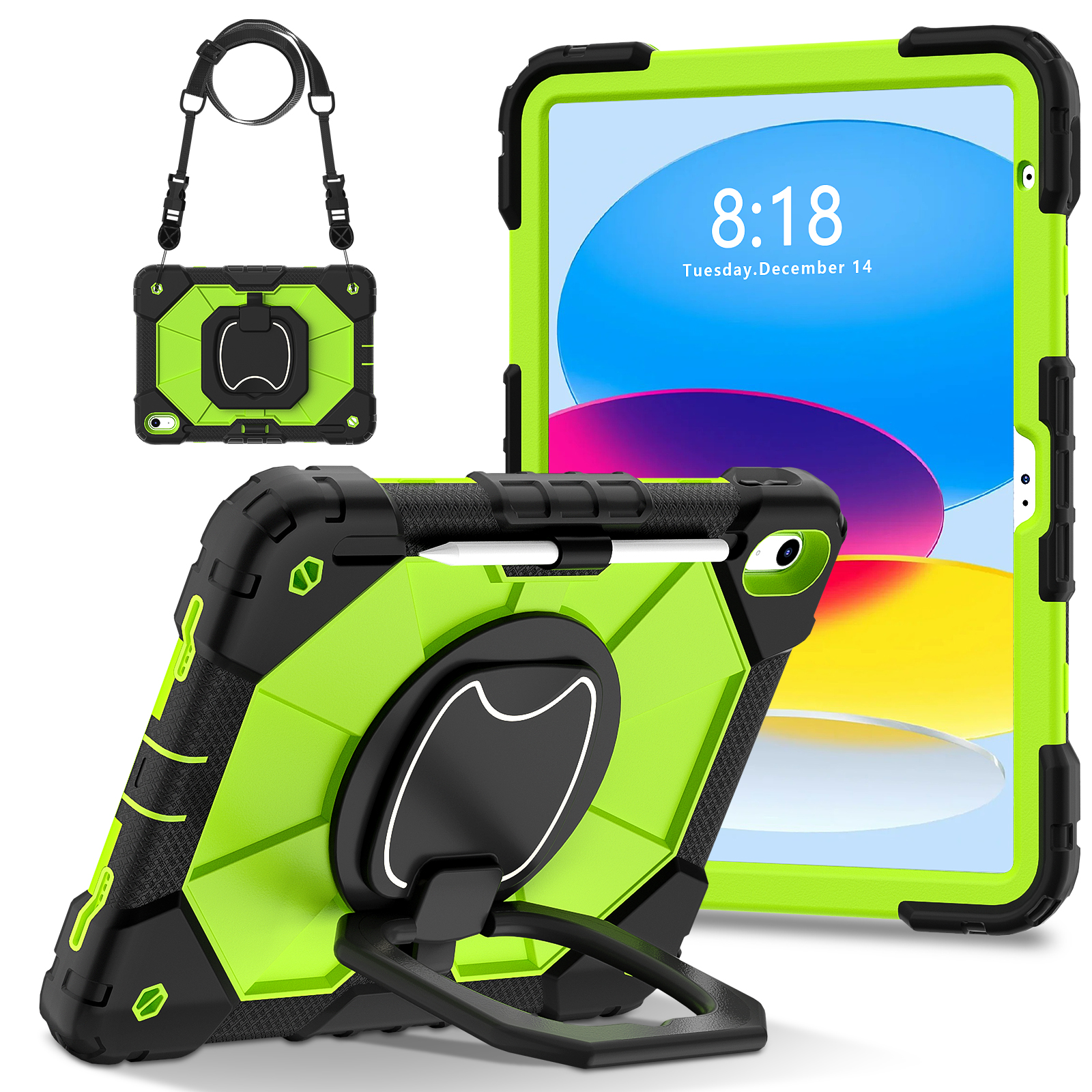 Étui de protection pour tablette adapté pour iPad A16 11Th (2025)/Ipad 10.9 10Th (2022) avec support de sacoche, 12 couleurs disponibles: 12.4 / autre