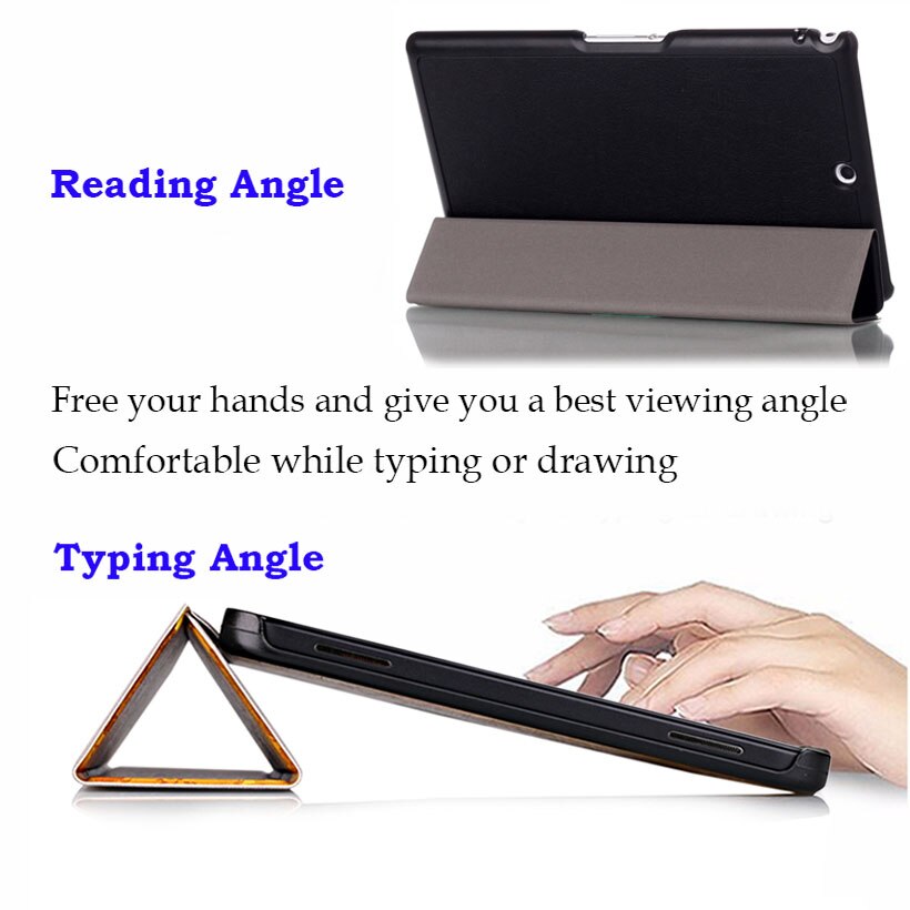 PU Leather Tablet Case for Sony Xperia Z3 8" - Shockproof, Anti-Dust Cover + Screen Protector + Stylus
